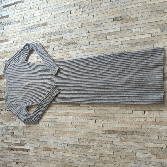 Staud 100% Cashmere Gray Knit Sweater Dress Size M - Picture 2 of 8